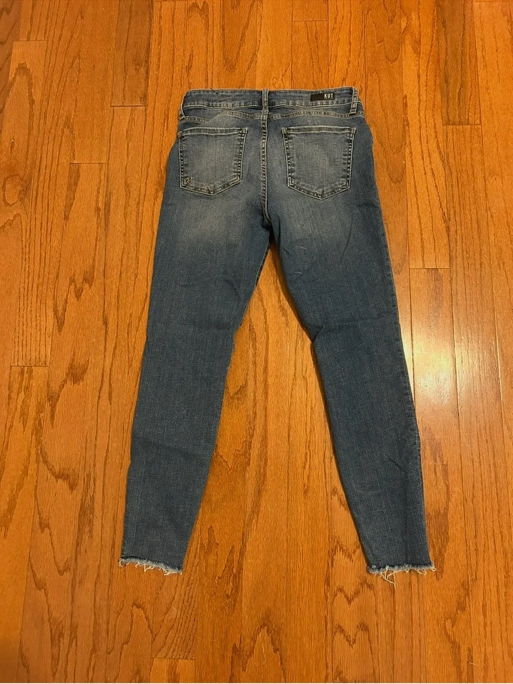 Kut from the Kloth High-Rise Button-Fly Distressed Jeans - Blue Size 6